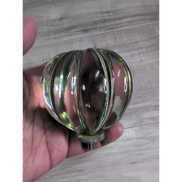 Pottery Barn Kids Round GREEN COLOR Mercury Glass Curtain Rod Finial - Picture 5 of 7